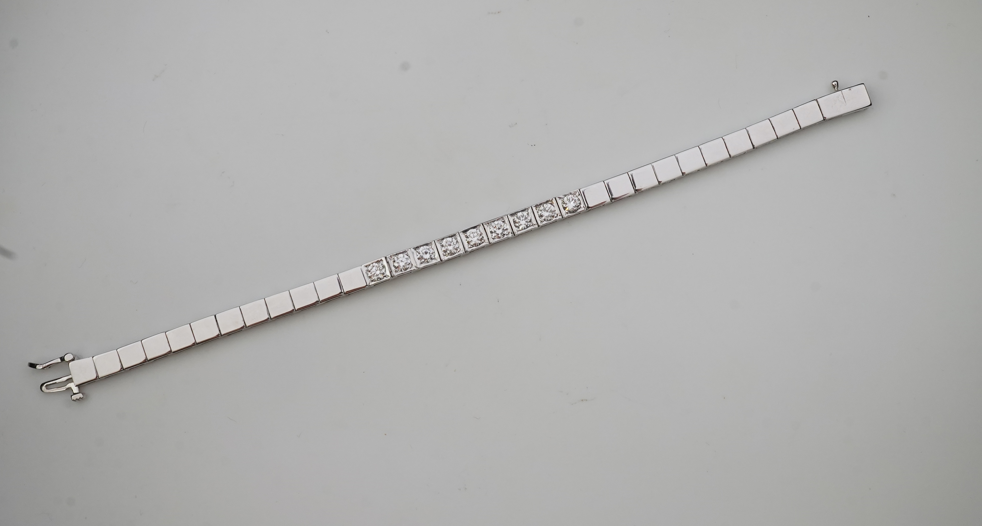 A diamond line bracelet